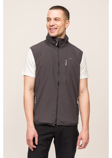 Light Yelek Kapüşonlu Katlanabilir - Koyu Gri