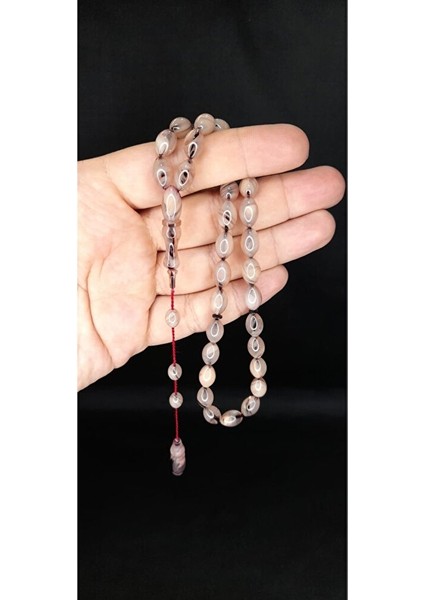 Ateş Kehribar Tesbih Kapsül Kesim Beyaz Renkli T-346 indirimleri