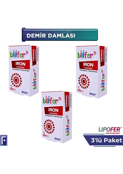Lipozomal Demir Damla 3'lü Avantaj Paket
