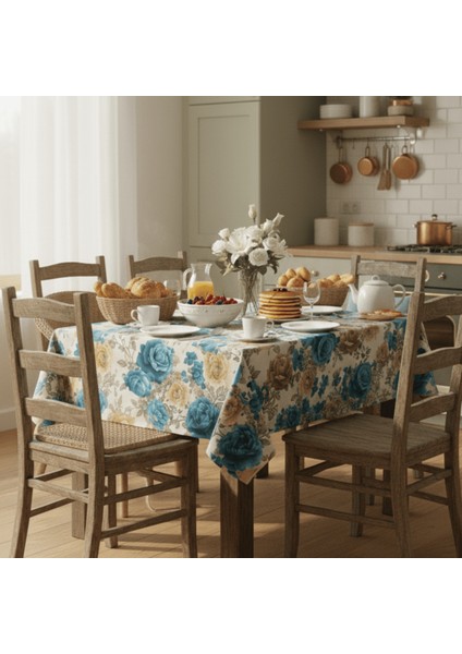 Yüksek Kaliteli Baskılı Yıkanabilir Mutfak Bahçe Piknik Masa Örtüsü