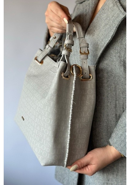 Kadın Örgülü 4 Bölmeli Omuz Çantası ve El Çantası 2180-GD fiyatları