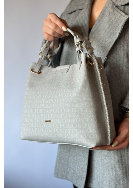 Kadın Örgülü 4 Bölmeli Omuz Çantası ve El Çantası 2180-GD fırsatları