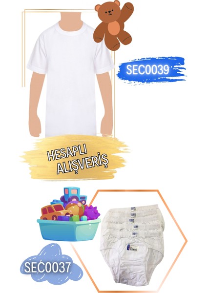Erkek Çocuk Sıfır Yaka Tişört Atlet ve Slip Külot Takım 6'lı Set (12 Parça) SEC0039 - SEC0037 fiyatları