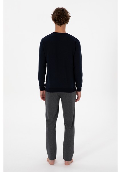 Erkek Lacivert Pijama Takım 50318593-VR033 indirimleri