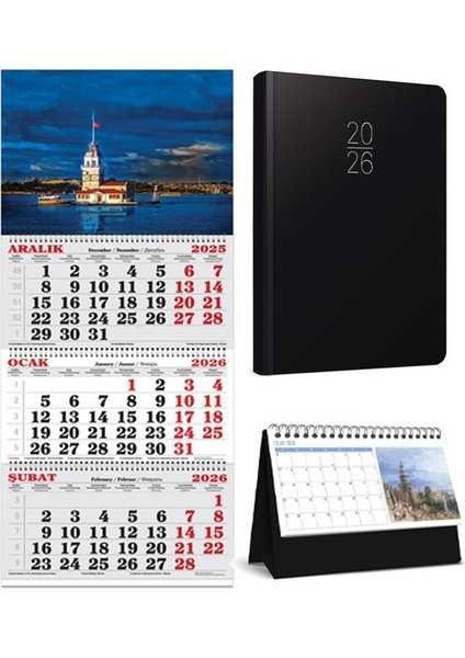 2026 Günlük Ajanda Masa Takvim Set-3