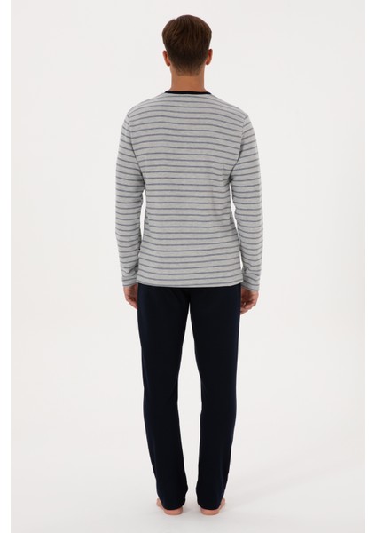 Erkek Lacivert Pijama Takım 50318603-VR033 indirimleri