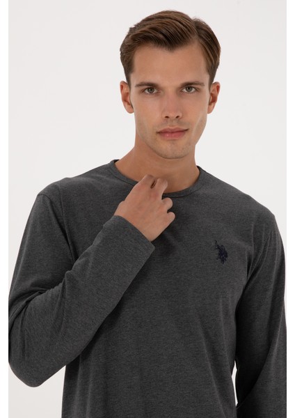 Erkek Antrasit Melanj Pijama Takım 50318609-VR081 fiyatları