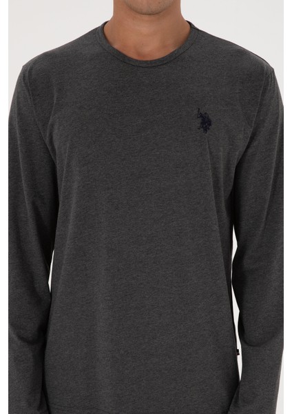 Erkek Antrasit Melanj Pijama Takım 50318609-VR081