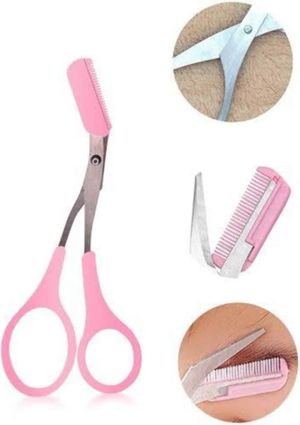 Techmrt 2'li Kaş Bakım Seti Taraklı Kaş Makası ve Kaş Usturası Kaş Şekillendirici fırsatları