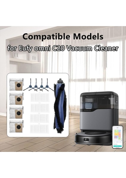 13 Adet Eufy Omni C20 Robot Vakum Temizleyici Aksesuarları Için Yedek Parçalar Ana Fırça Hepa Filtre Toz Çantası Yan Fırça (Yurt Dışından) fiyatları