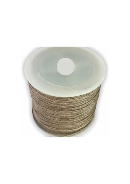 Paraşüt Ipi, Bileklik-Kolye Örgü Ipi 1 mm 50 Metre Vizon