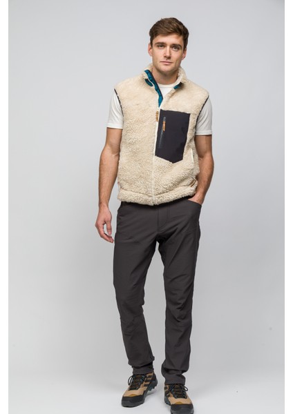 Sherpa Yün Yelek Lambswool - Krem Rengi