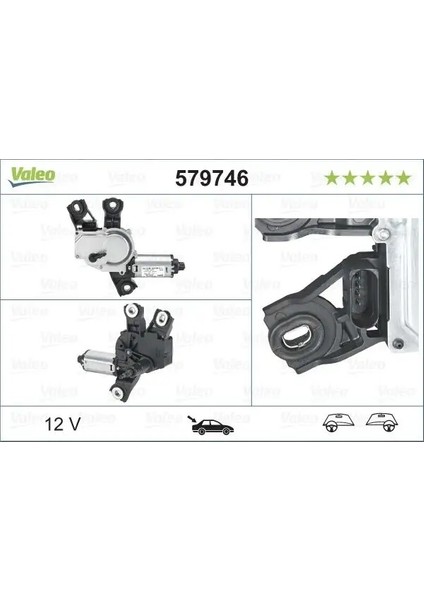 579746 Silecek Motoru Arka 1K6955711C 5N0955711A 5N0955711B