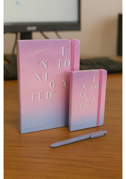 2 Adet Ajanda Çizgili Not Defteri-Uçlu Kalem Hediyeli Intoxicated