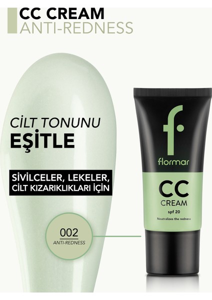 -Kızarık ve Sivilceli Ciltlere Özel Renk Dengeleyici Anti-Redness CC Krem (CC02 Yeşil Bazlı Ten Rengi) 8690604534715 modelleri
