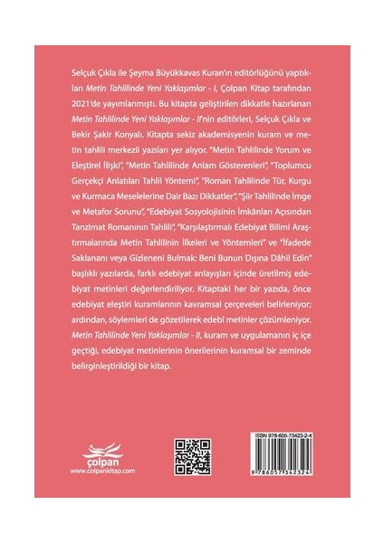 Metin Tahlilinde Yeni Yaklaşımlar - II