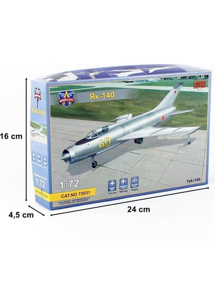 MSVIT72031 1/72 Ölçek, Yak 140 Prototype Savaş Uçağı, Plastik Model Kiti indirimleri