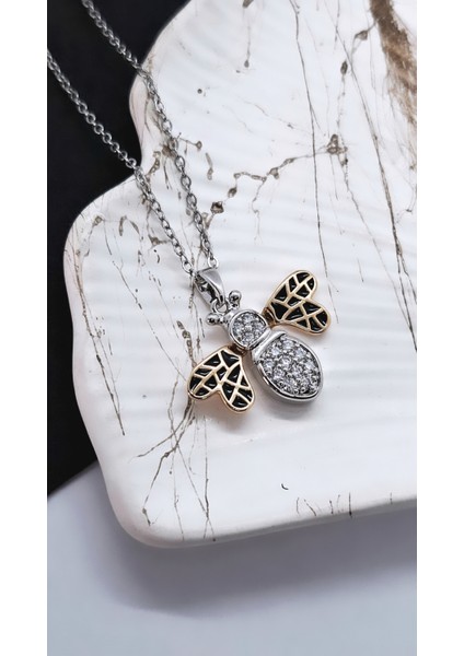 Bal Arısı Figürlü Çelik Kolye modelleri