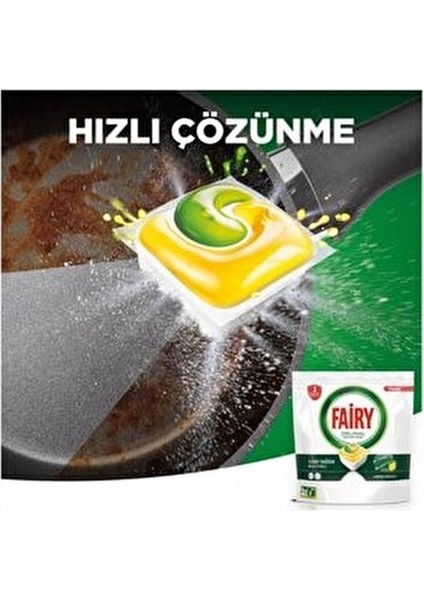 Bulaşık Makinesi Deterjanı Limon Kokulu 280 Yıkama %100 Yağda Etkili Kapsül