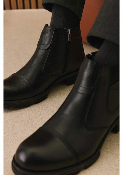 , Erkek Hakiki Deri Kürklü Bot 153999Z017 Siyah fiyatları