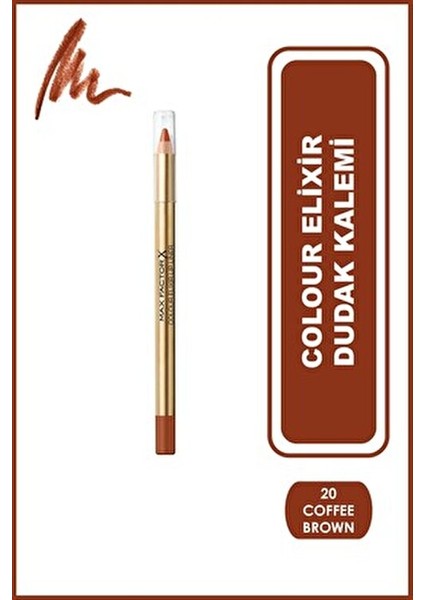 Dudak Kalemi Colour Elixir Lip Liner No: 20 Coffee Brown Uzun Süre Kalıcı 1 Adet modelleri