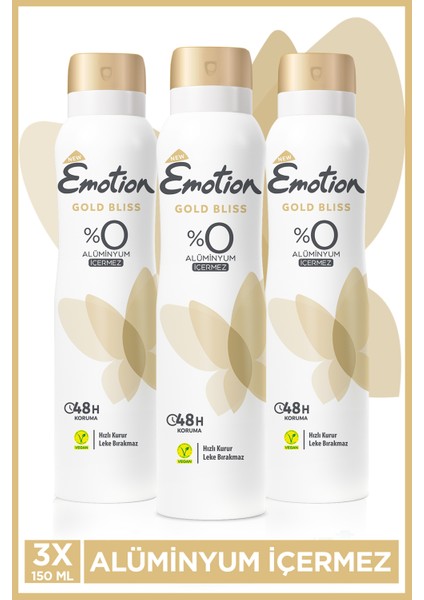 Gold Bliss Kadın Deodorant 3x150 Ml modelleri