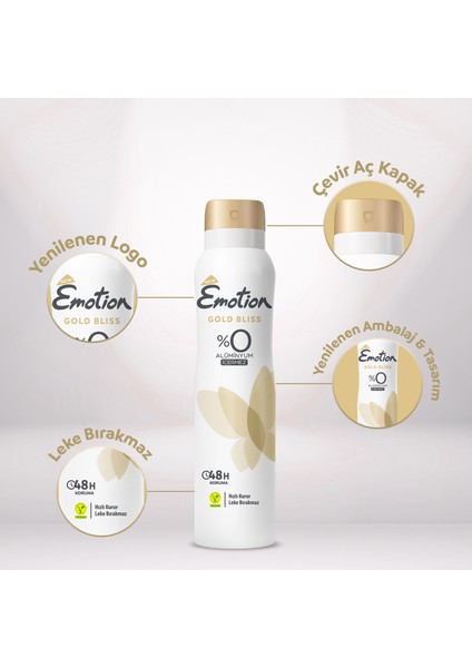 Gold Bliss Kadın Deodorant 3x150 Ml
