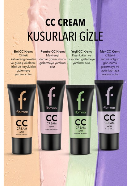 -Solgun Ciltlere Özel Sarı Renk Dengeleyici Anti-Dullness CC Krem (CC01 Lila Bazlı Ten Rengi) 8690604534708 fiyatları