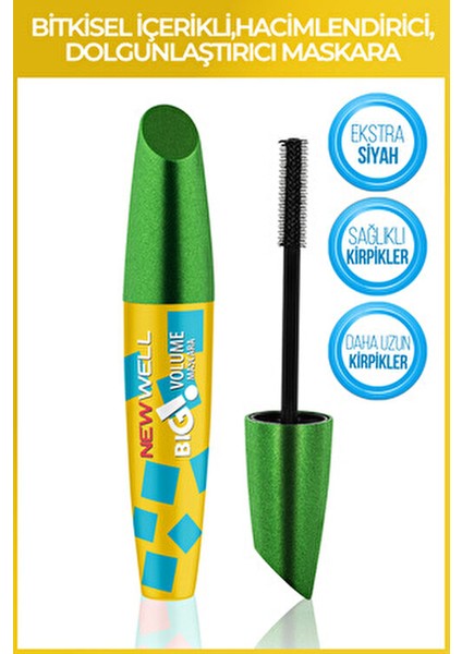 Big Volume Maskara Hacim Verici Özelliğiyle 8 gr Büyük Boy Kirpikler İçin İdeal fırsatları