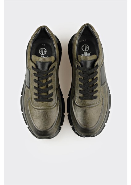 Haki Deri Erkek Spor Ayakkabı fırsatları