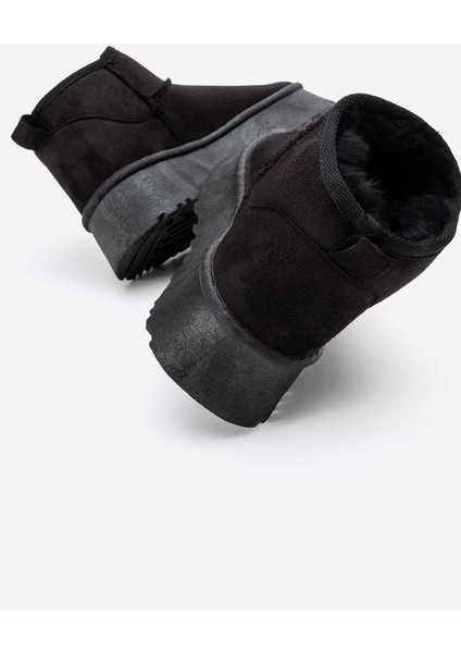 Yüksek Tabanlı Mini Bot Siyah indirimleri