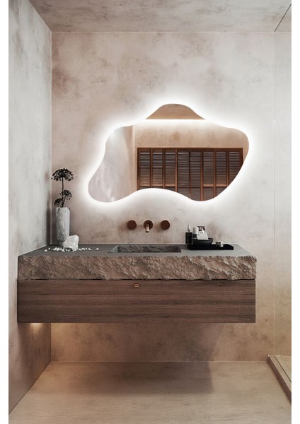 Şık Asimetrik Banyo Salon Duvar Aynası - Modern Tasarım modelleri