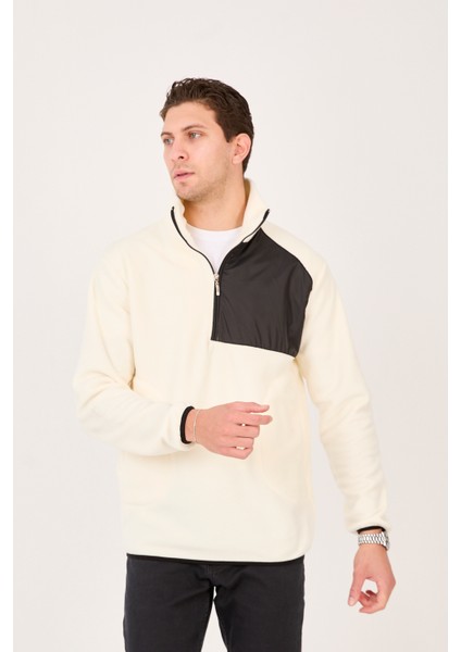 Regular/normal Kesim Dik Yaka Fermuarlı Polar Erkek Sweatshirt - R2642 fiyatları