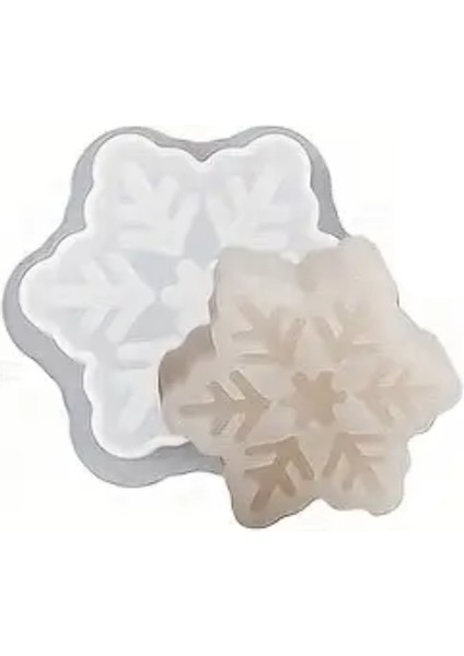 Kar Tanesi Yılbaşı Christmas Silikon Mum Kalıbı