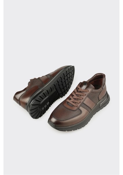 Kahve Deri Erkek Günlük Ayakkabı modelleri