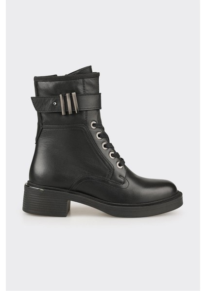 Siyah Deri Kadın Günlük Bot