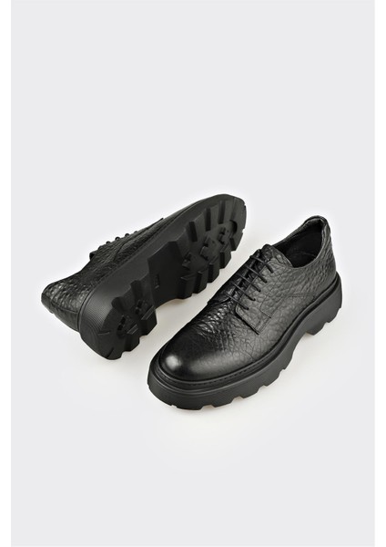 Siyah Deri Erkek Günlük Ayakkabı modelleri