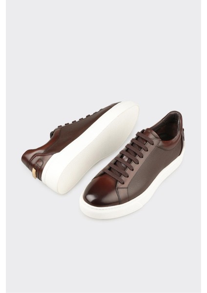 Kahve Deri Erkek Spor Ayakkabı modelleri