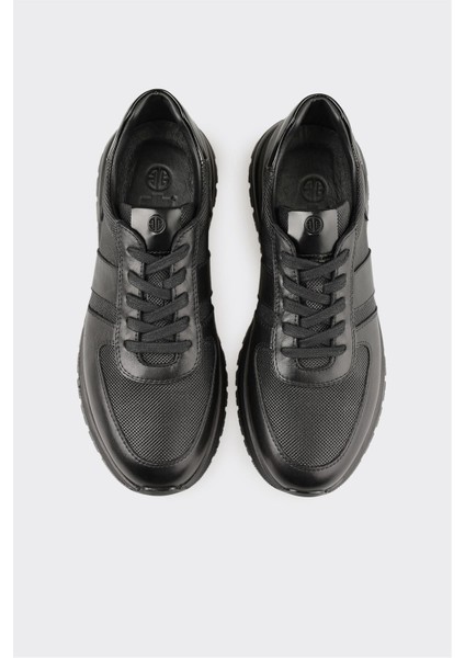 Siyah Deri Erkek Günlük Ayakkabı fırsatları