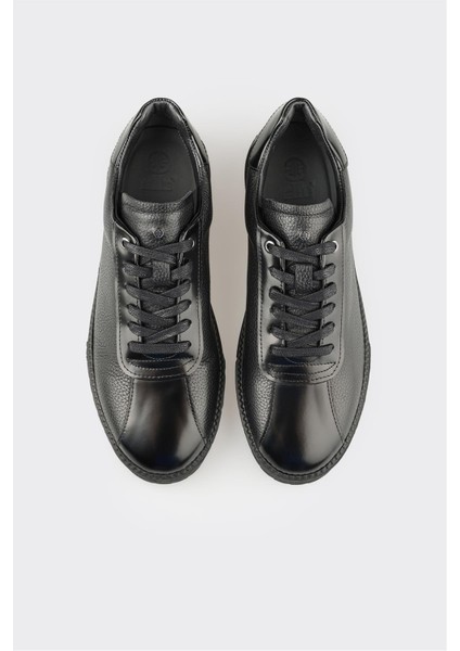 Siyah Deri Erkek Spor Ayakkabı fırsatları