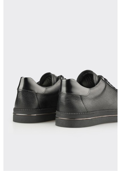 Siyah Deri Erkek Spor Ayakkabı indirimleri