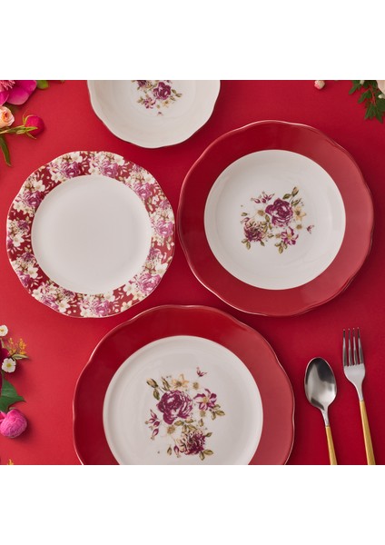 Lowell Red 24 Parça 6 Kişilik Yemek Takımı