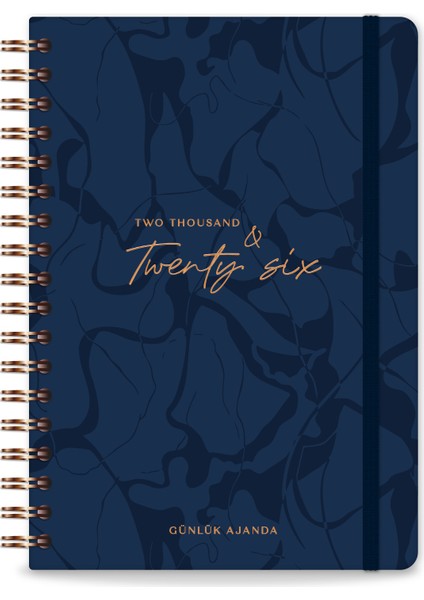 2026 Spiralli Günlük Ajanda 12 Aylık – 17X24 cm Lacivert fırsatları