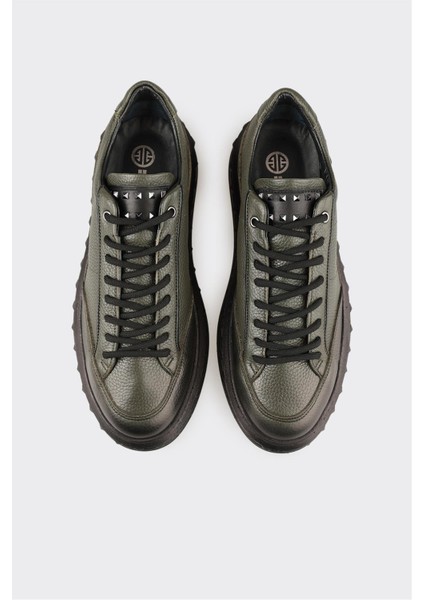 Haki Deri Erkek Spor Ayakkabı fırsatları