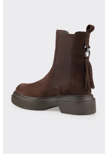 Kahve Deri Kadın Günlük Bot modelleri