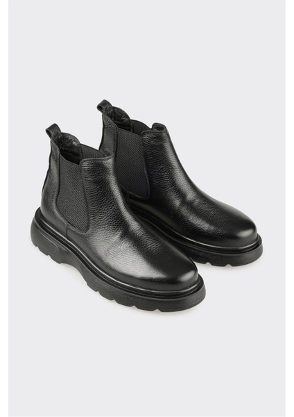 Siyah Deri Erkek Günlük Bot fiyatları