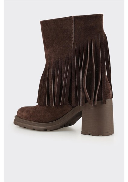 Kahve Deri Kadın Günlük Bot modelleri