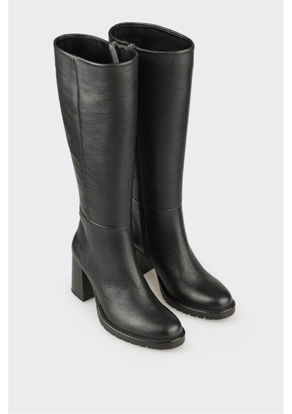 Siyah Deri Kadın Çizme fiyatları