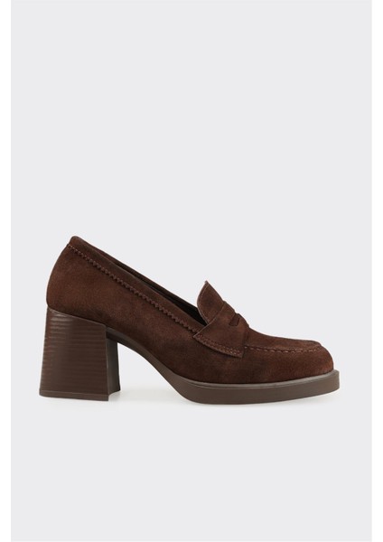 Kahve Deri Kadın Ayakkabı