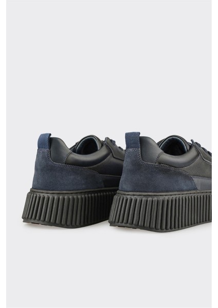 Lacivert Deri Erkek Günlük Ayakkabı indirimleri